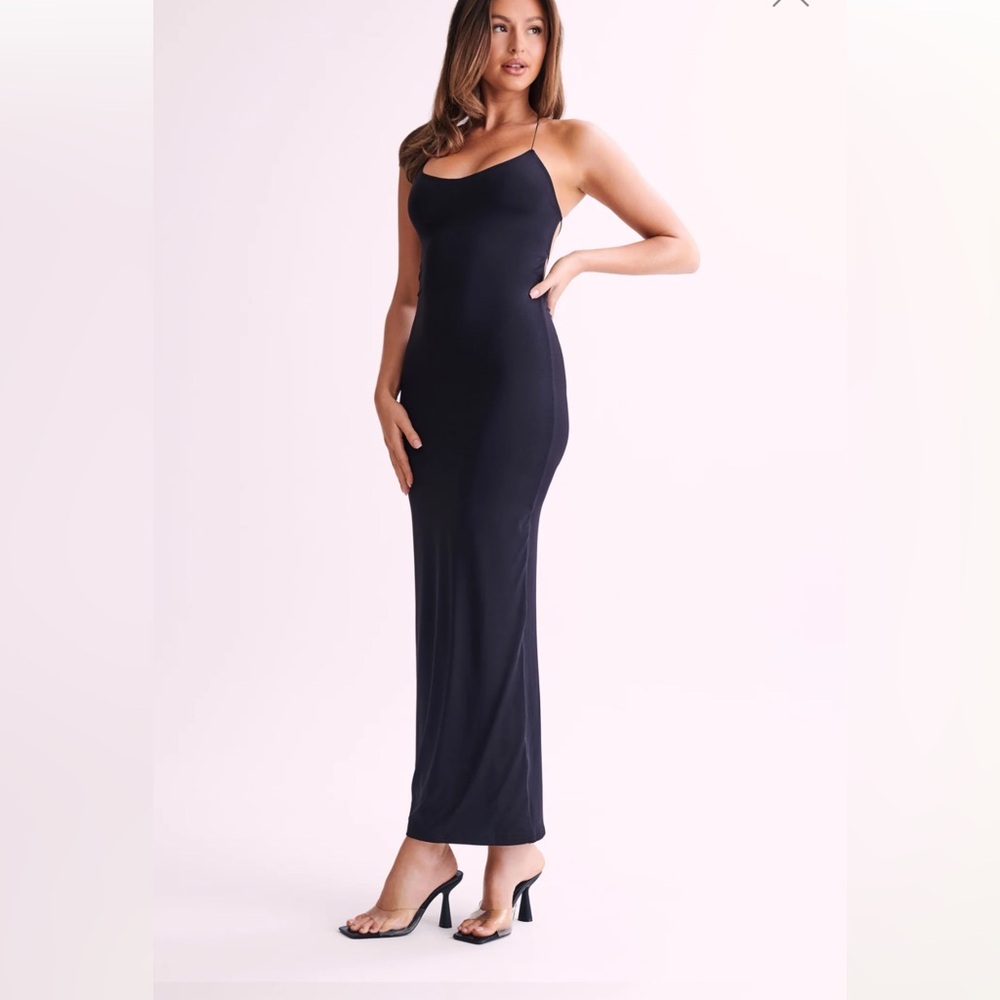 Meshki Sabine Backless Maxi Dress - Black